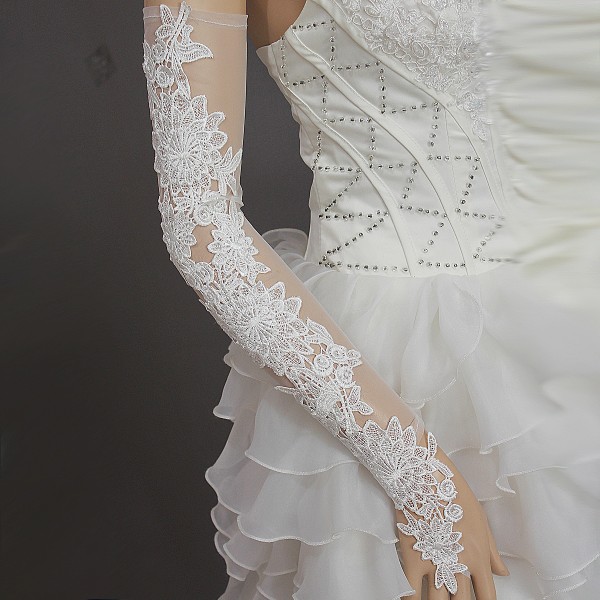 Hot-Sale-New-Fashion-Slimming-Long-Design-Fingerless-White-Lace-Bridal-font-b-Wedding-b-font