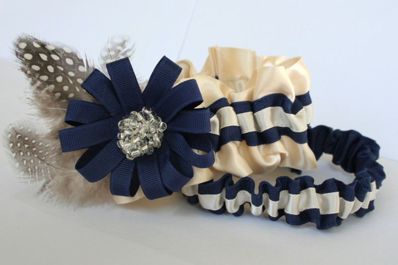 couture-wedding-garter-ivory-navy-blue-beads-rosette-tossing-The-Garter-Girl-by-Julianne-Smith