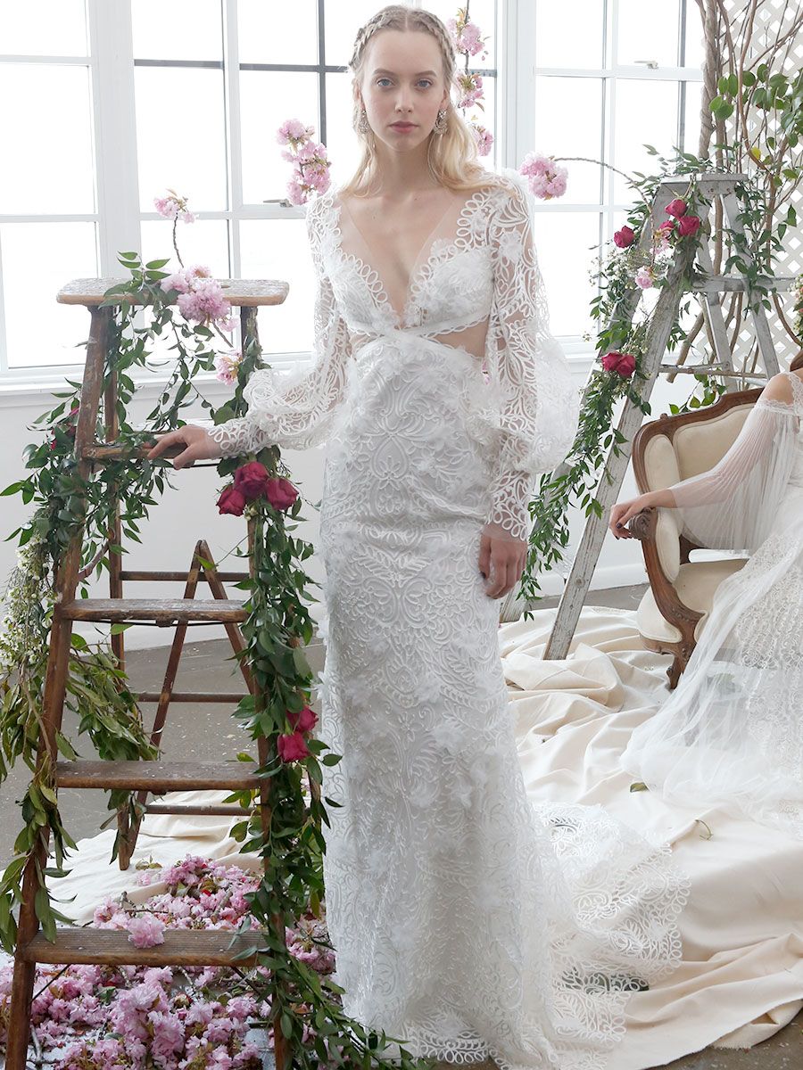 Marchesa Notte Bridal 2018: свадебные платья вдохновленные природой с впечатляющими деталями