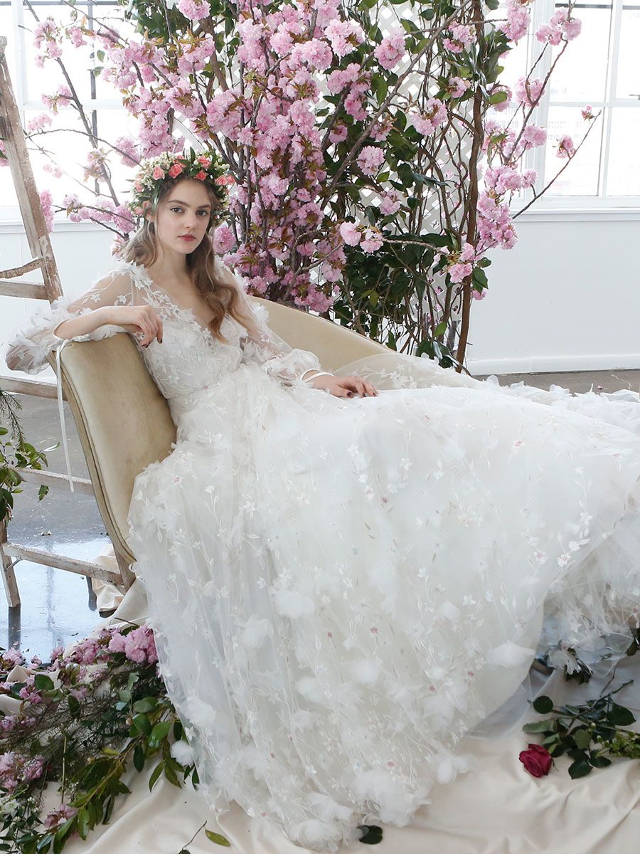 Marchesa Notte Bridal 2018: свадебные платья вдохновленные природой с впечатляющими деталями