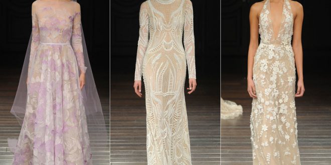 Изящные вышитые свадебные платья от Наими Хан (Naeem Khan)