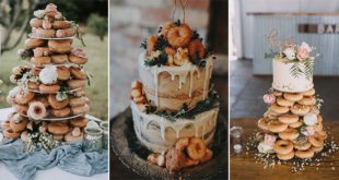 18 идей свадебных тортов с пончиками