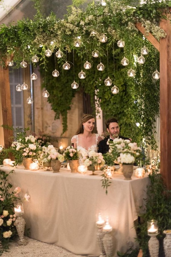 18 необычных свадебных идей художественного оформления с висящими свечами