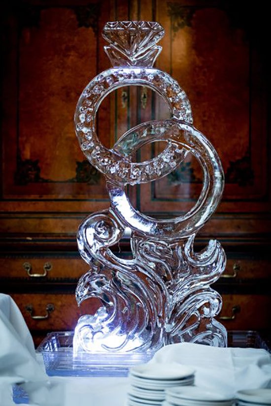 21 фото ледяных скульптур в свадебном декоре