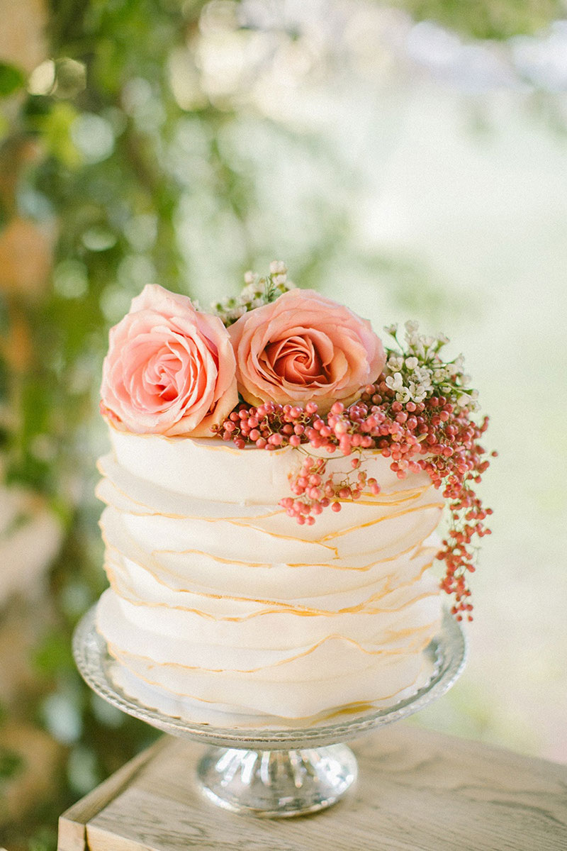 19 красивых однослойных свадебных тортов