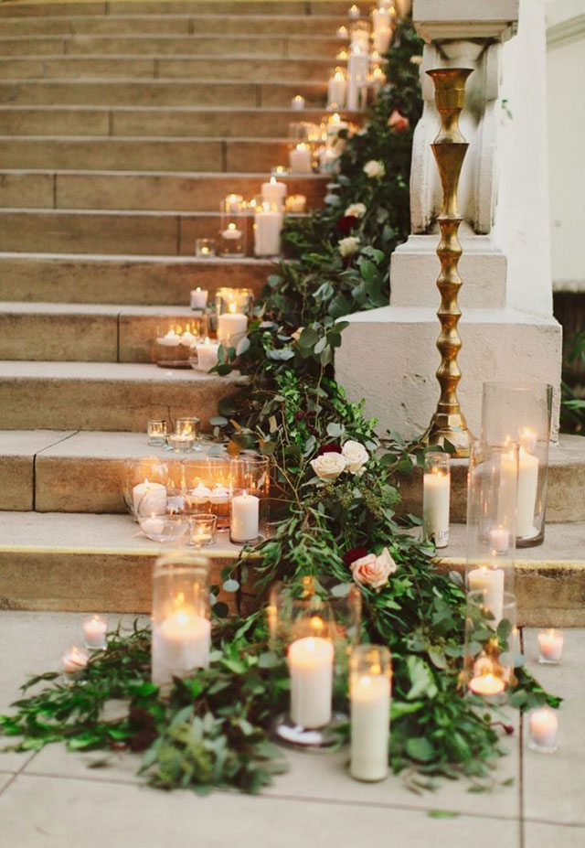 5 способов сэкономить на свадебных украшениях с помощью свечей
