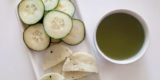 Освежающие маски для глаз из огурца и кокосового масла